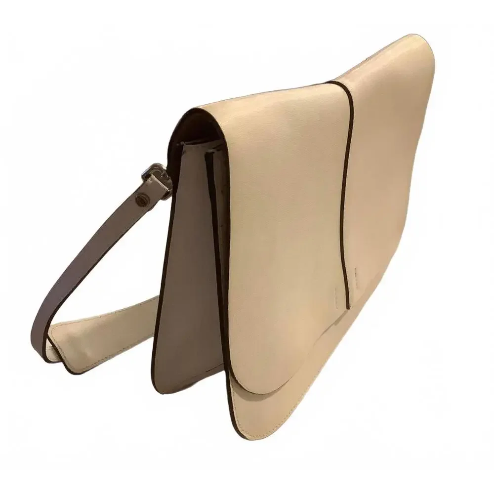 Gianni Chiarini Ivory Cream Leather Shoulder Bag Purse Pocketbook Clutch Texture